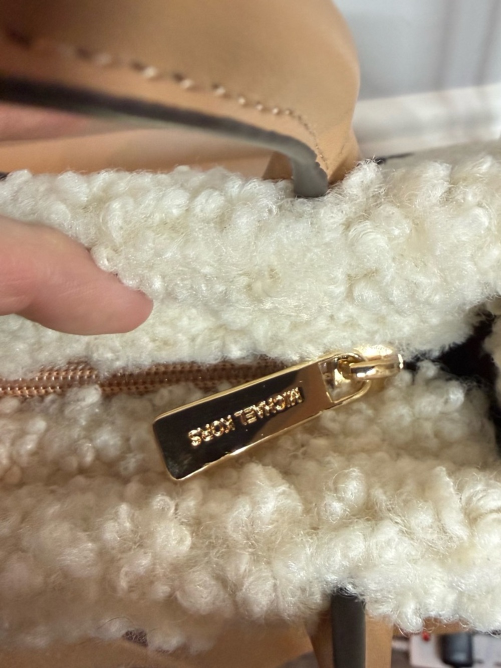 Michael Kors Mirella Small Faux Shearling Crossbody Bag - Picture 8 of 8